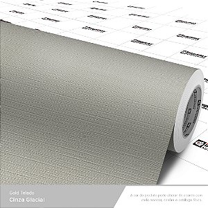 Adesivo Imprimax Gold Telado Linho Cinza Glacial Rolo 1,22x12,5m