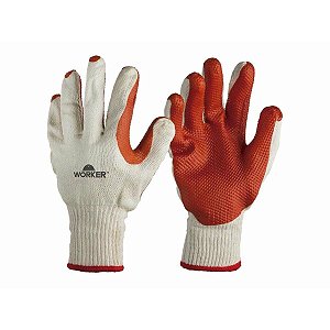 Luva de Segurança Worker WK33 Banhada em Látex Vulcanizado Grip CA 33957 - Tamanho 9 (G)