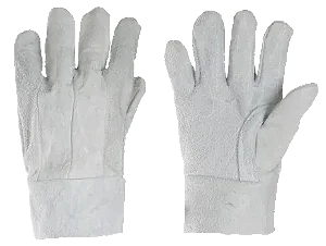 Luva de Raspa de Segurança Alseg Clute Reforçada Punho 7cm CA 45230