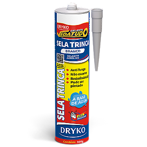 Selante Acrílico Sela Trinca Veda Tudo Branco 380g - Dryko