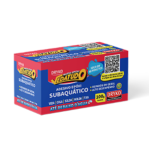 Massa Adesiva Epóxi Subaquática Veda Tudo 50g - Dryko
