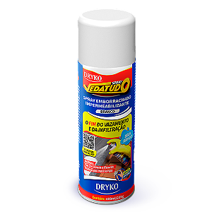 Spray Impermeabilizante Emborrachado Veda Tudo Branco 400ml - Dryko
