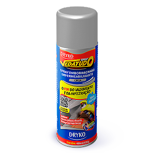 Spray Impermeabilizante Emborrachado Veda Tudo Cinza 400ml - Dryko