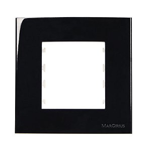 Conjunto Placa + Suporte Para Móvel 80x80mm Sleek Preto - 20924