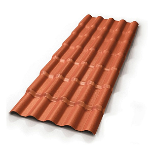 Telha Colonial Terracota PVC 3.28 X 0.86 Lux Telhas 5 gomos