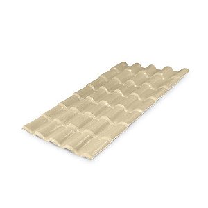 Telha Colonial Marfim  PVC 2.30 X 0.86  Lux telhas 5 gomos