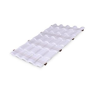 Telha Colonial Translucida PVC 3.28 X 0.86 Lux Telhas 5 gomos
