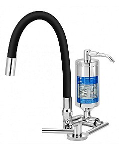 Fitro com torneira de mesa Preta Esteves R.VTF462CWB