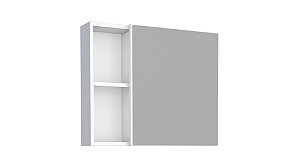 Espelheira Banheiro Aço Ameixa Branco - Cozimax