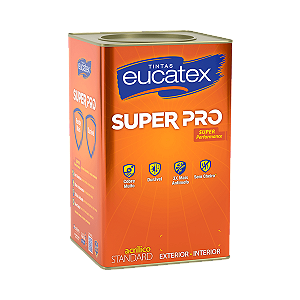 Tinta Acrílica Eucatex Super Pro 18L Palha Seca - Alta Cobertura (Interno/Externo)