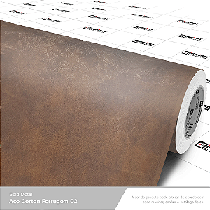 Adesivo Imprimax Gold Metal Aço Corten Ferrugem 02 Fosco Rolo 1,22x12,5m