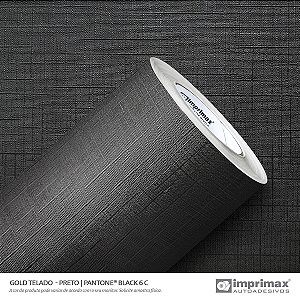 Adesivo Imprimax Gold Telado Preto Rolo 1,22x12,5m