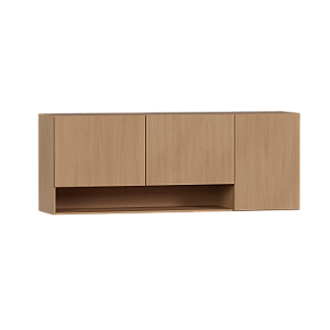 Armário Aéreo em Madeira Universal 144cm Jequitibá para Pia de 150cm – Cozimax