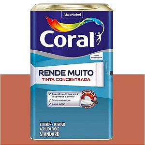 Tinta Látex Acrílico Fosco Coral Rende Muito 18L - Pote de Argila