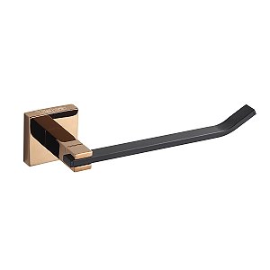 Papeleira para Banheiro TELCA Rose e Preto Fosco - R.11110