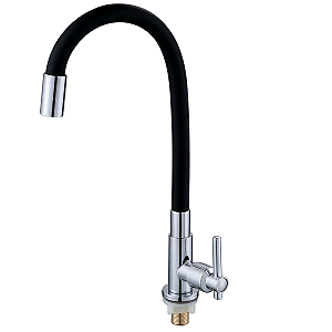Torneira de Cozinha TELCA Mesa 1/4 de Volta Cromado com Preto - R.XSCF-8641