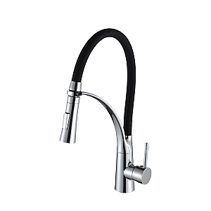 Misturador Monocomando Cozinha TELCA Flexível com Ducha Preto - R.QSC-D6003P