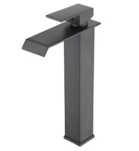 Misturador Monocomando Lavatório TELCA Cascata Alta Cinza - R.LSM-M3005