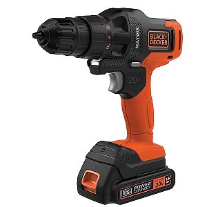 Combo Multiferramenta Black+Decker Matrix 20V com 6 Cabeçotes e Maleta MTX20K6