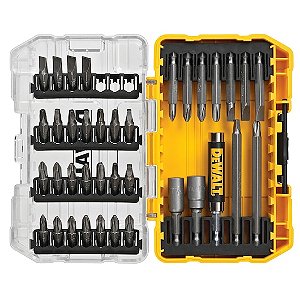 Jogo de Pontas Bits DeWalt DW2163 com Guia Magnética e Estojo 37 Peças