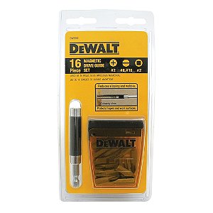 Jogo de Bits com Guia Magnética DeWalt DW2053 16 Peças