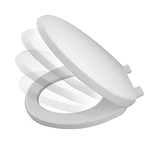 Assento Sanitário Branco em Polipropileno Soft Close Civitt