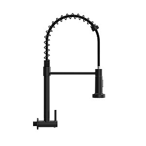 Torneira para Cozinha de Parede Metal Gourmet Standard Preto Fosco Civitt