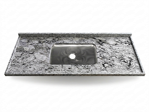 Pia de Granito Onix Cinza 120x56cm Cuba Funda Granito Kasa
