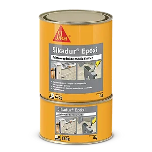 Adesivo Epóxi Estrutural de Média Fluidez Sikadur® Epóxi (Compound) Kit 1kg (600g + 400g) Sika