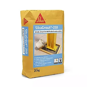 Graute Cimentício Fluido de Alta Resistência SikaGrout®-250 Sika saco 25kg