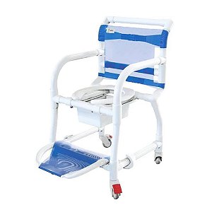 Cadeira de banho e higiênica em pvc com braços escamoteáveis - 310CL| Carci | Suporta até 95kg