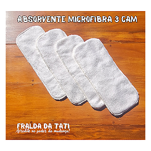 4 ABSORVENTES DE MICROFIBRA 3 CAMADAS
