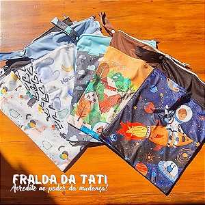 ECOBAG MÉDIO PARA FRALDAS ECOLÓGICAS - 40 x 30CM