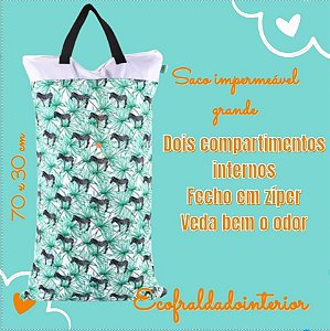 ECOBAG TAMANHO GRANDE PRA LAVANDERIA / VIAGEM TAM 70 x 40 cm Bolso Duplo Zíper