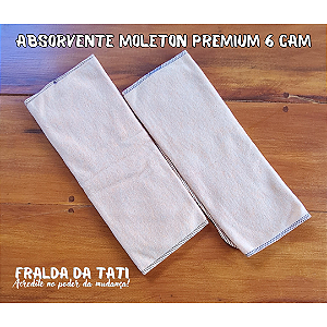 2 ABSORVENTES MOLETON PREMIUM 6 CAMADAS