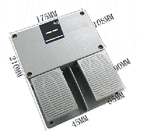Módulo Pedal Duplo Robusto para acionamento do Transmissor - Interface Fone/Pedal