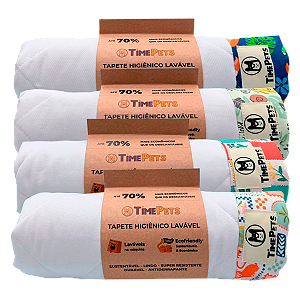 Kit 4 un Tapete Higiênico Lavável 100% Algodão | Variados III