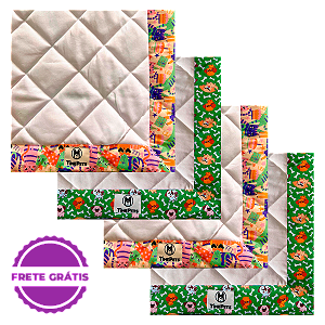 Kit 4 un Tapete Higiênico Lavável 100% Algodão | Pets