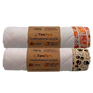 Kit 2 un Tapete Higiênico Lavável 100% Algodão| Doguinhos II