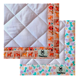 Kit 2 un Tapete Higiênico Lavável 100% Algodão| Doguinhos III