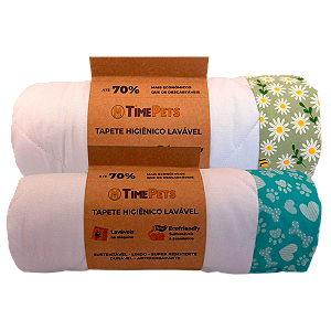 Kit 2 un Tapete Higiênico Lavável 100% Algodão| Variados