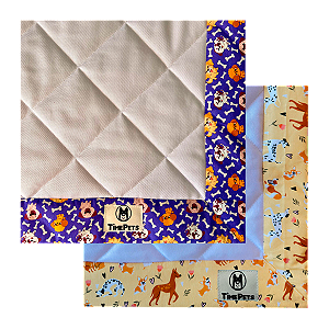 Kit 2 un Tapete Higiênico Lavável 100% Algodão| Doguinhos