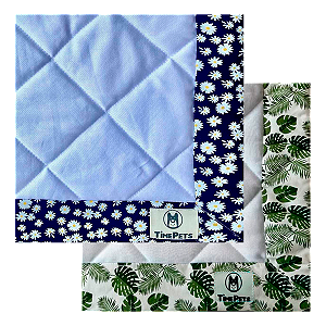 Kit 2 un Tapete Higiênico Lavável 100% Algodão| Folhagem