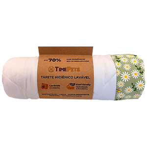 Tapete Higiênico Lavável 100% Algodão | Margaridas