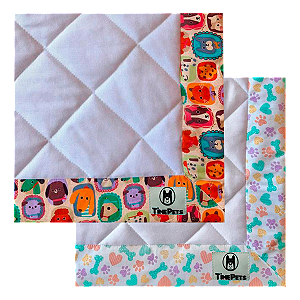 Kit 2 un Tapete Higiênico Lavável 100% Algodão | Doguinhos II