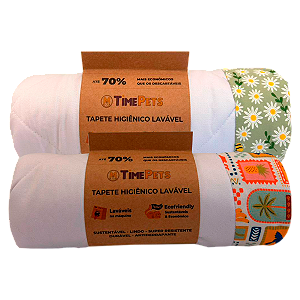 Kit 2 un Tapete Higiênico Lavável 100% Algodão | Jardim