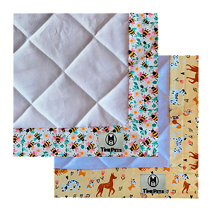 Kit 2 un Tapete Higiênico Lavável 100% Algodão | Variados I