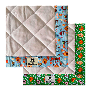 Kit 2 un Tapete Higiênico Lavável 100% Algodão | Variados I