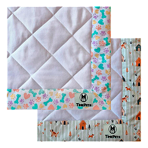 Kit 2 un Tapete Higiênico Lavável 100% Algodão | Doguinhos