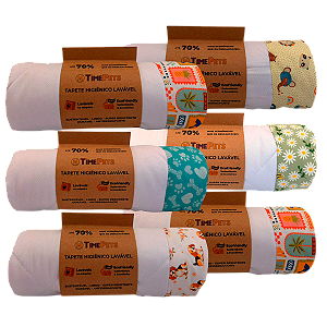 Kit 6 un Tapete Higiênico Lavável 100% Algodão | Variados II